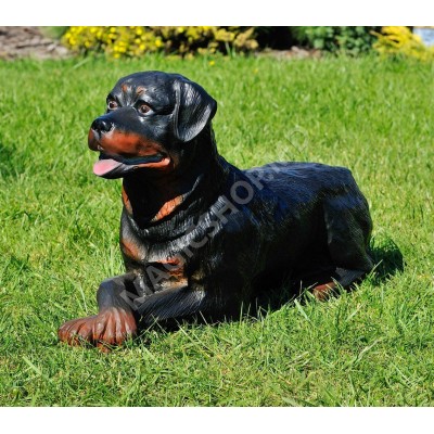 Figurina Cera Rottweiler culcat